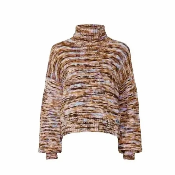 A.L.C. Harper Multi Color Wool Knit Turtleneck Sweater XS - Picture 2 of 8